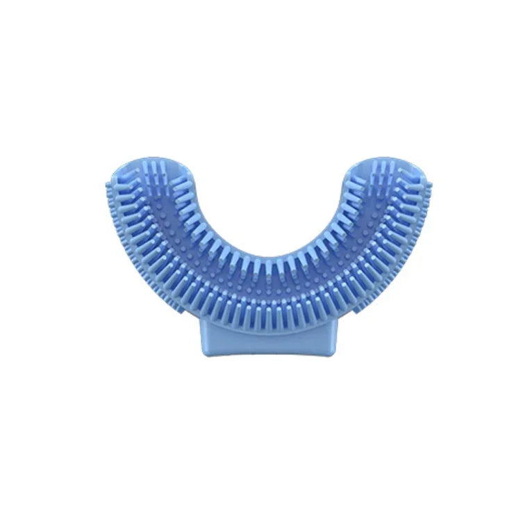 Cabeça de Escova Substituível em Silicone em U para Escova de Dentes Elétrica Oral 2-8 Anos, Rosa, Azul