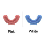Cabeça de Escova Substituível em Silicone em U para Escova de Dentes Elétrica Oral 2-8 Anos, Rosa, Azul