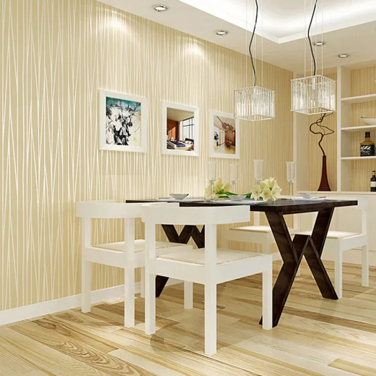 Papel de Parede Autocolante Não Tecido Minimalista Moderno para Quarto e Sala, 0,53 x 3 Metros