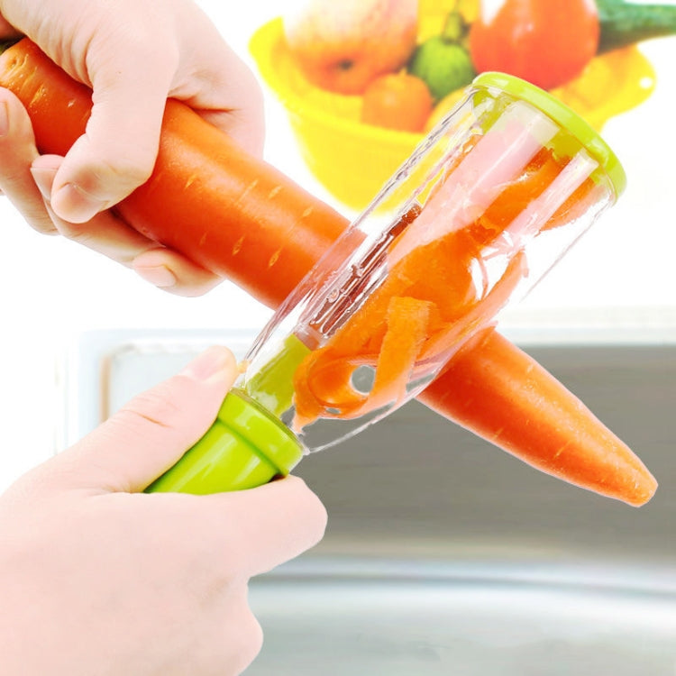 Faca Descascadora com Caixa de Armazenamento, Descascador Multifuncional para Frutas Doméstico, 4 PCS