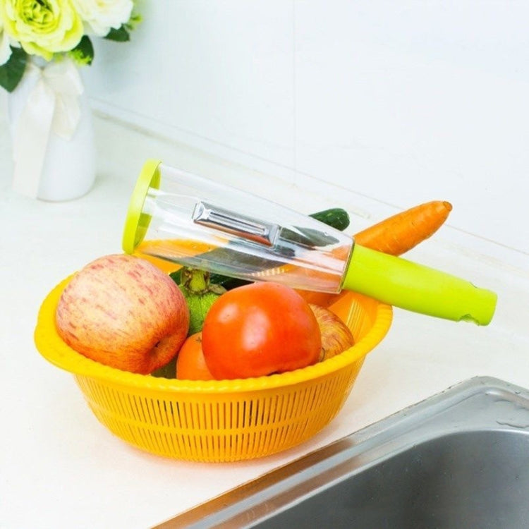 Faca Descascadora com Caixa de Armazenamento, Descascador Multifuncional para Frutas Doméstico, 4 PCS