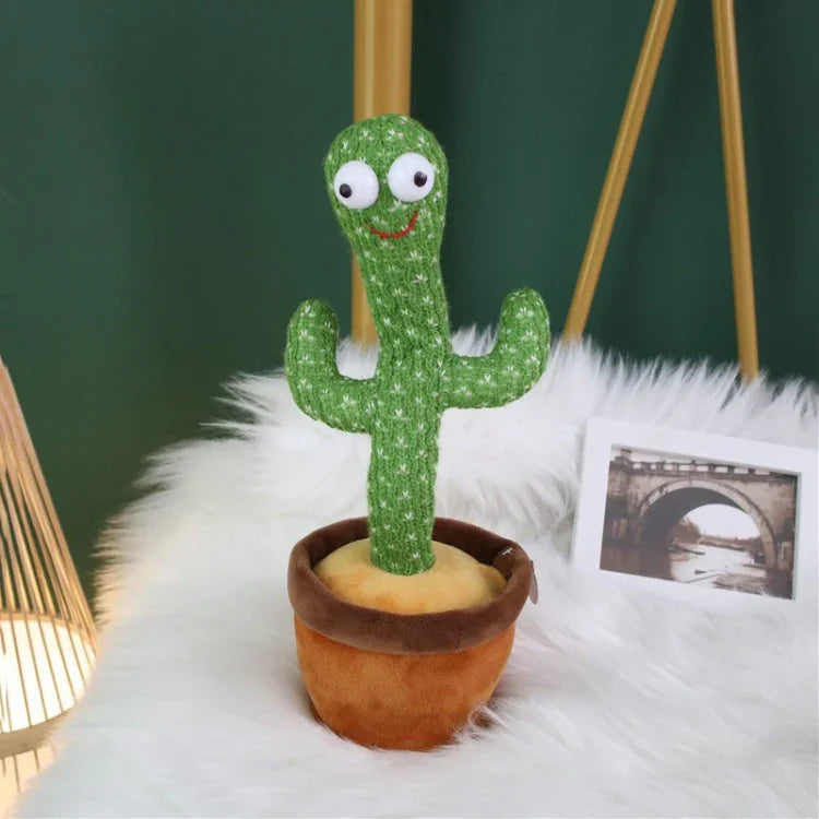 Boneco Cacto Dançante Elétrico Cantor para Crianças, Sem Pilhas