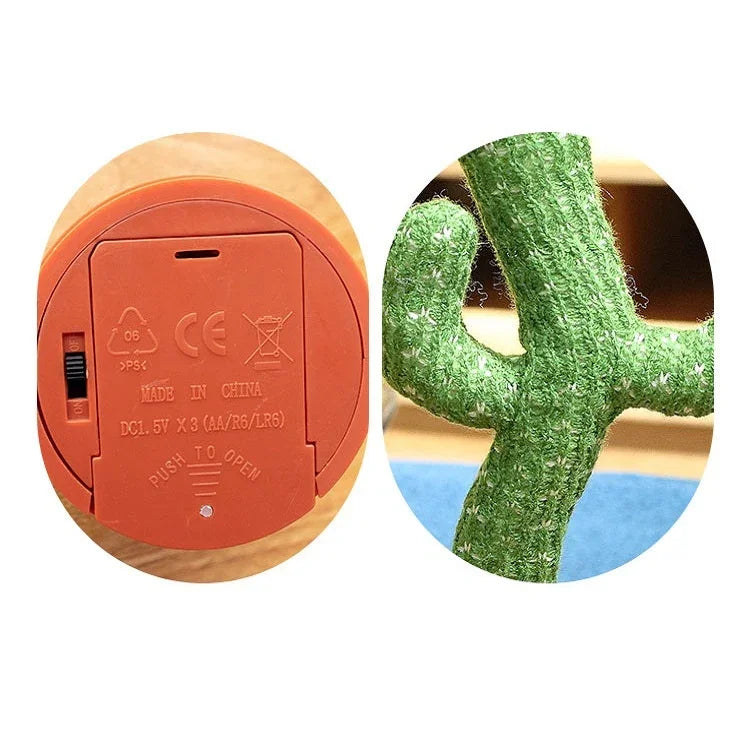 Boneco Cacto Dançante Elétrico Cantor para Crianças, Sem Pilhas