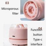 X1 Mini Aspirador de Secretária Sem Fios USB Portátil, Branco, Rosa, Verde