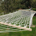 Rede de Malha para Exterior Fio de Algodão Vara de Madeira Maciça Rede Balanço para Interior, Tamanho: 200x80cm, 200x80cm Branco