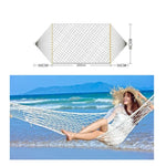 Rede de Malha para Exterior Fio de Algodão Vara de Madeira Maciça Rede Balanço para Interior, Tamanho: 200x80cm, 200x80cm Branco