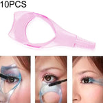 10 PCS Aplicador Prático de Máscara para Pestanas BearPaw, Pente para Pestanas Três em Um, Cartão para Pestanas, Suprimentos de Limpeza de Beleza 3D Cristal