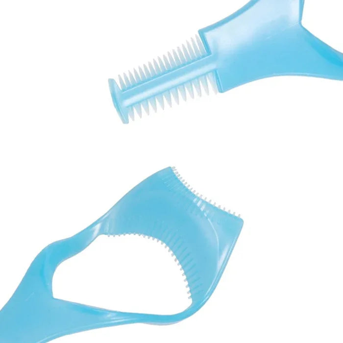 10 PCS Aplicador Prático de Máscara para Pestanas BearPaw, Pente para Pestanas Três em Um, Cartão para Pestanas, Suprimentos de Limpeza de Beleza 3D Cristal