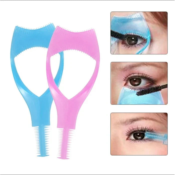 10 PCS Aplicador Prático de Máscara para Pestanas BearPaw, Pente para Pestanas Três em Um, Cartão para Pestanas, Suprimentos de Limpeza de Beleza 3D Cristal