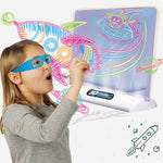 Quadro de Desenho Fluorescente 3D Quadro de Escrita Tridimensional Mágico Luminoso Quadro de Grafiti Quadro de Iluminação Puzzle Quadro de Desenho para Crianças, Estilo:, Quadro Médio (Versão Espaço), Quadro Médio (Versão Dinossauro)