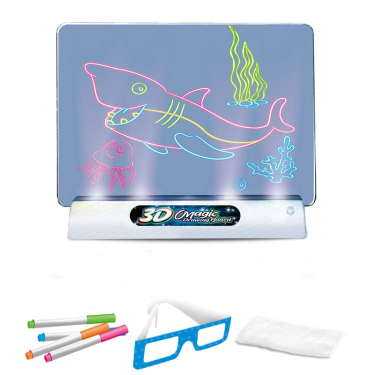 Quadro de Desenho Fluorescente 3D Quadro de Escrita Tridimensional Mágico Luminoso Quadro de Grafiti Quadro de Iluminação Puzzle Quadro de Desenho para Crianças, Estilo:, Quadro Médio (Versão Espaço), Quadro Médio (Versão Dinossauro)