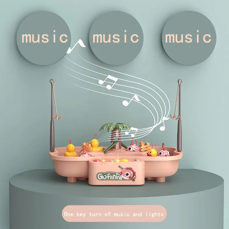 Brinquedo Educativo de Casa de Brincar para Crianças, Estação de Pesca Rotativa Elétrica para Ciclo, Jogo de Água de Verão, Verde 6 Patos, Rosa 6 Patos, Verde 3 Peixes 3 Patos, Rosa 3 Peixes 3 Patos