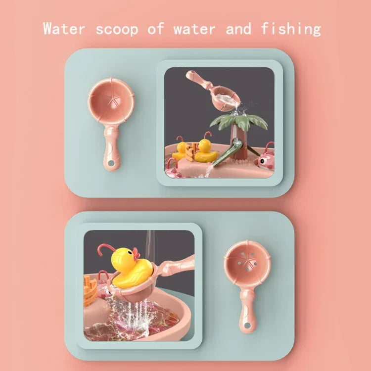 Brinquedo Educativo de Casa de Brincar para Crianças, Estação de Pesca Rotativa Elétrica para Ciclo, Jogo de Água de Verão, Verde 6 Patos, Rosa 6 Patos, Verde 3 Peixes 3 Patos, Rosa 3 Peixes 3 Patos