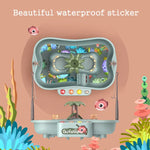 Brinquedo Educativo de Casa de Brincar para Crianças, Estação de Pesca Rotativa Elétrica para Ciclo, Jogo de Água de Verão, Verde 6 Patos, Rosa 6 Patos, Verde 3 Peixes 3 Patos, Rosa 3 Peixes 3 Patos