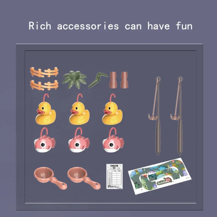 Brinquedo Educativo de Casa de Brincar para Crianças, Estação de Pesca Rotativa Elétrica para Ciclo, Jogo de Água de Verão, Verde 6 Patos, Rosa 6 Patos, Verde 3 Peixes 3 Patos, Rosa 3 Peixes 3 Patos
