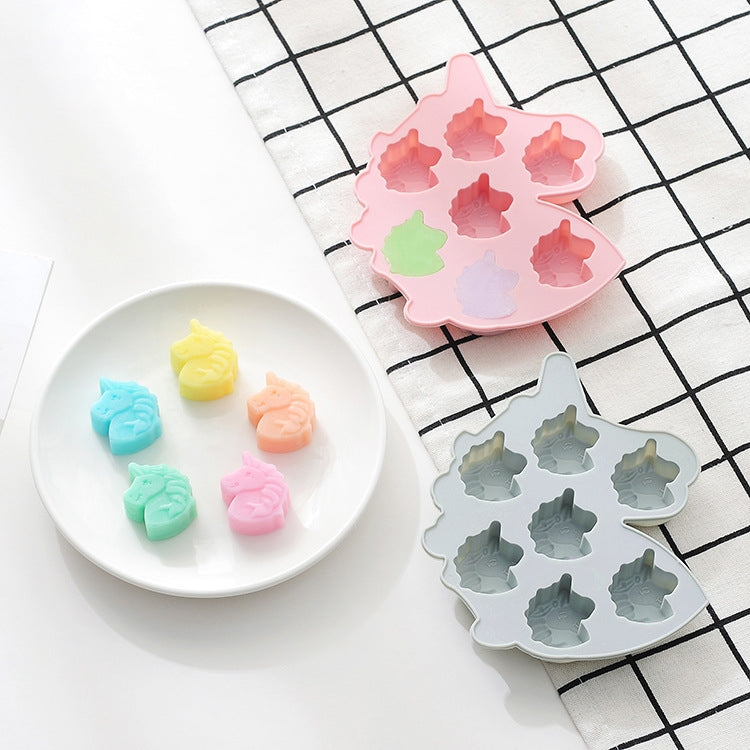 Molde de Silicone para Bolo de Chocolate em Forma de Unicórnio e Pónei, Entrega de Cor Aleatória, Unicórnio e Pónei
