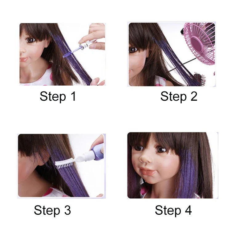Cor Temporária de Cabelo de Uso Único Tinta de Cabelo Não Tóxica DIY Máscara de Cor de Cabelo Creme de Tinta