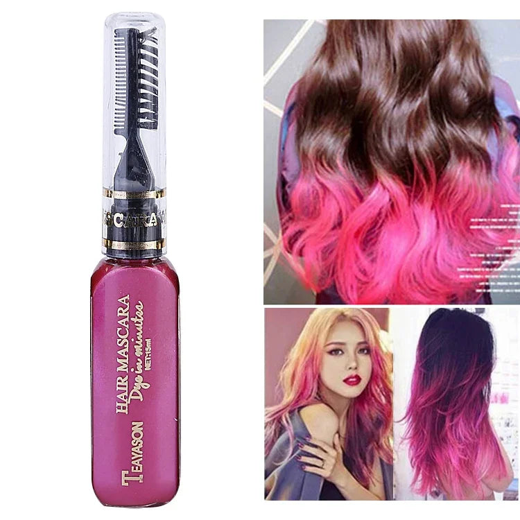 Cor Temporária de Cabelo de Uso Único Tinta de Cabelo Não Tóxica DIY Máscara de Cor de Cabelo Creme de Tinta