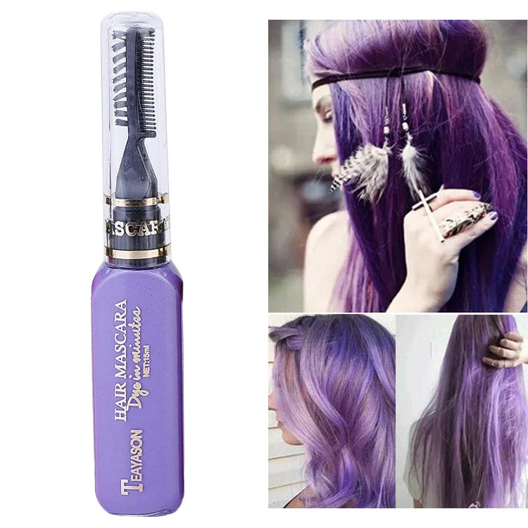 Cor Temporária de Cabelo de Uso Único Tinta de Cabelo Não Tóxica DIY Máscara de Cor de Cabelo Creme de Tinta