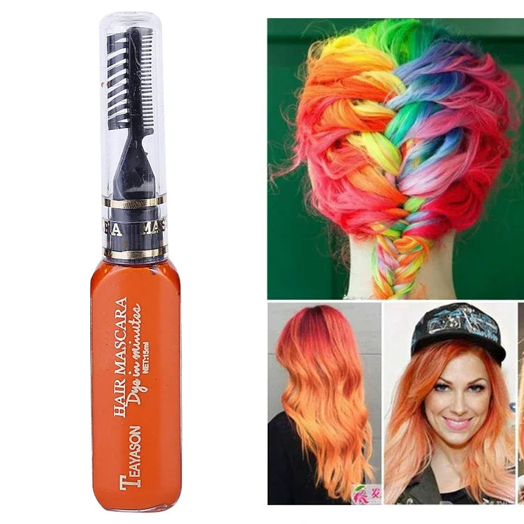 Cor Temporária de Cabelo de Uso Único Tinta de Cabelo Não Tóxica DIY Máscara de Cor de Cabelo Creme de Tinta