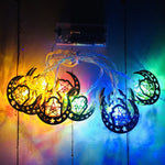 Luzes de corda LED estrela e lua para Eid Al-Fitr, decoração para o festival do Ramadão, 1,65m 10 LEDs, 3m 20 LEDs