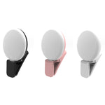 2 Peças Luz de Preenchimento para Telemóvel, Luz LED para Selfie, Branco, Rosa, Azul, Preto