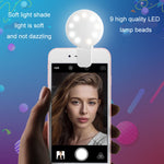 2 Peças Luz de Preenchimento para Telemóvel, Luz LED para Selfie, Branco, Rosa, Azul, Preto