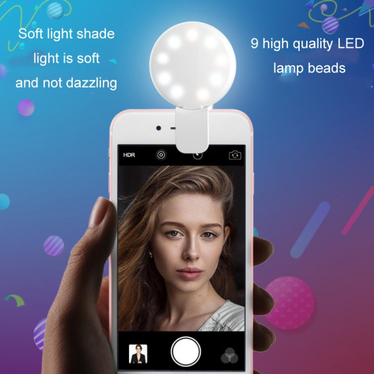 2 Peças Luz de Preenchimento para Telemóvel, Luz LED para Selfie, Branco, Rosa, Azul, Preto