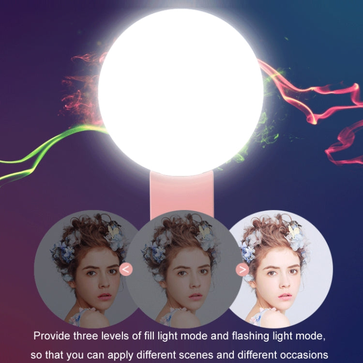 2 Peças Luz de Preenchimento para Telemóvel, Luz LED para Selfie, Branco, Rosa, Azul, Preto