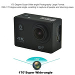 Câmara de Ação Impermeável WIFI para Ciclismo 4K Ultra Mergulho 60FPS Câmara Capacete Bicicleta Cam Desportiva Subaquática Câmara 1080P