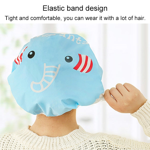 3 Toucas de Banho com Estampa de Desenho Animado, Touca Elástica de Renda para Sauna, Touca Protetora para Cabelo, 3 Unidades Coelho Rosa