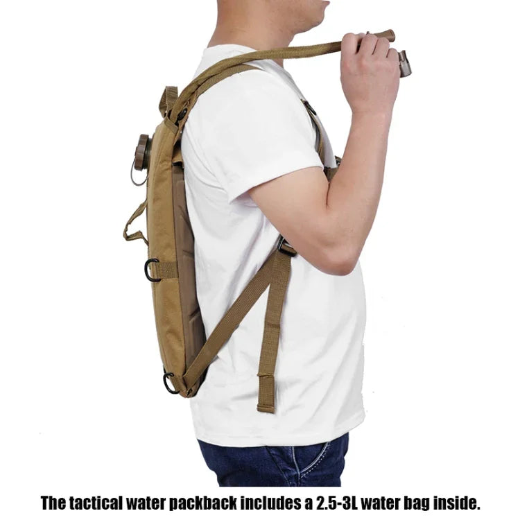 Saco de Água Militar Tático para Mochila de Hidratação, Bolsa de Água Camelbak de Nylon para Ciclismo, 3L