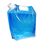 Saco de Água PE para Armazenamento de Água Dobrável Portátil, Bolsa de Elevação para Campismo, Caminhada, Sobrevivência, Reservatório de Hidratação, 10L (Azul)