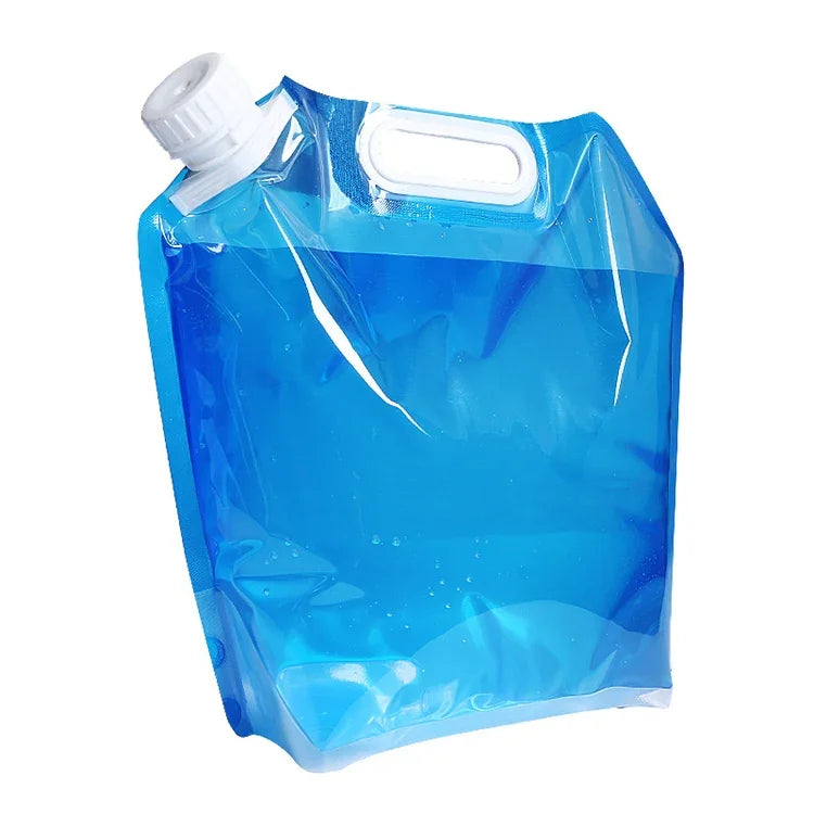 Saco de Água PE para Armazenamento de Água Dobrável Portátil, Bolsa de Elevação para Campismo, Caminhada, Sobrevivência, Reservatório de Hidratação, 10L (Azul)