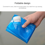 Saco de Água PE para Armazenamento de Água Dobrável Portátil, Bolsa de Elevação para Campismo, Caminhada, Sobrevivência, Reservatório de Hidratação, 10L (Azul)