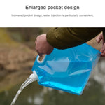 Saco de Água PE para Armazenamento de Água Dobrável Portátil, Bolsa de Elevação para Campismo, Caminhada, Sobrevivência, Reservatório de Hidratação, 10L (Azul)