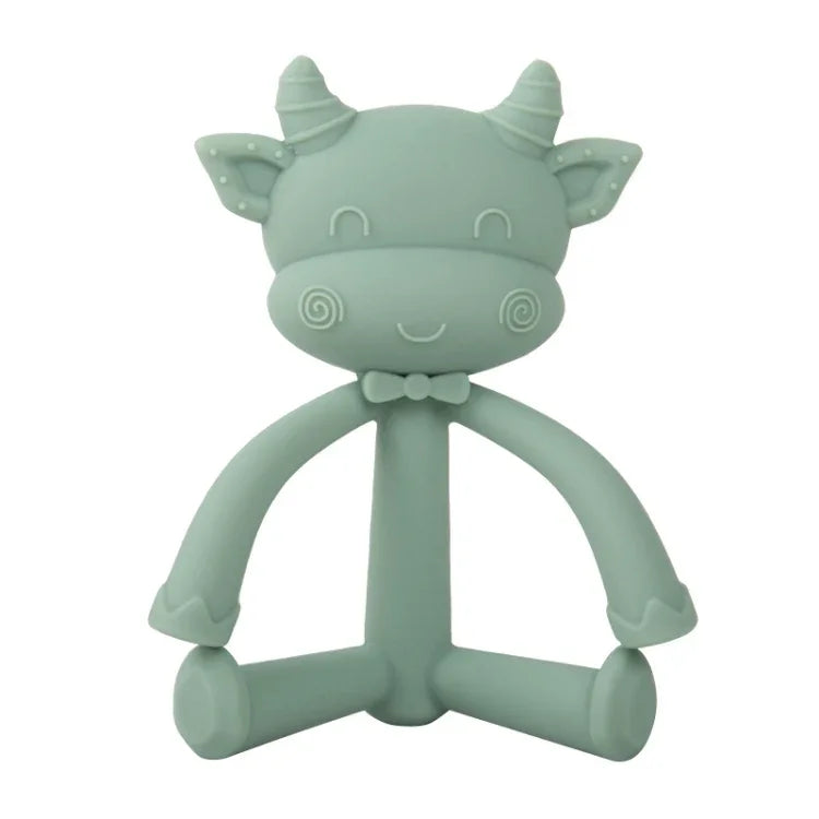 Three-Dimensional Cartoon Silicone Baby Teether Molar Rods Children Toys Maternal And Child Supplies, Gray Green, Beige, Light Coffee, Peach Powder, Scalper, Pink Sheep, Yellow Sheep, Coffee  Sheep, Green Sheep, Beige Sheep