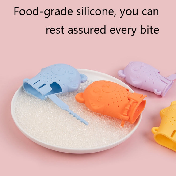 2 peças de luvas para molares de bebé, mordedor de silicone calmante para crianças, brinquedo materno e infantil, 2 peças laranja, 2 peças rosa, 2 peças amarelo, 2 peças roxo, 2 peças verde, 2 peças azul