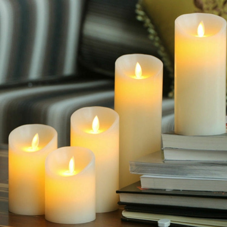 3 VELAS eletrónicas LED para decoração de aniversário, casamento e casa, suporte para velas, alimentadas a pilhas, tamanhos: 7,5 x 10 cm, 7,5 x 12,5 cm, 7,5 x 15 cm, 7,5 x 17,5 cm, 7,5 x 20 cm