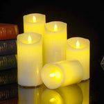 3 VELAS eletrónicas LED para decoração de aniversário, casamento e casa, suporte para velas, alimentadas a pilhas, tamanhos: 7,5 x 10 cm, 7,5 x 12,5 cm, 7,5 x 15 cm, 7,5 x 17,5 cm, 7,5 x 20 cm