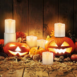 3 VELAS eletrónicas LED para decoração de aniversário, casamento e casa, suporte para velas, alimentadas a pilhas, tamanhos: 7,5 x 10 cm, 7,5 x 12,5 cm, 7,5 x 15 cm, 7,5 x 17,5 cm, 7,5 x 20 cm