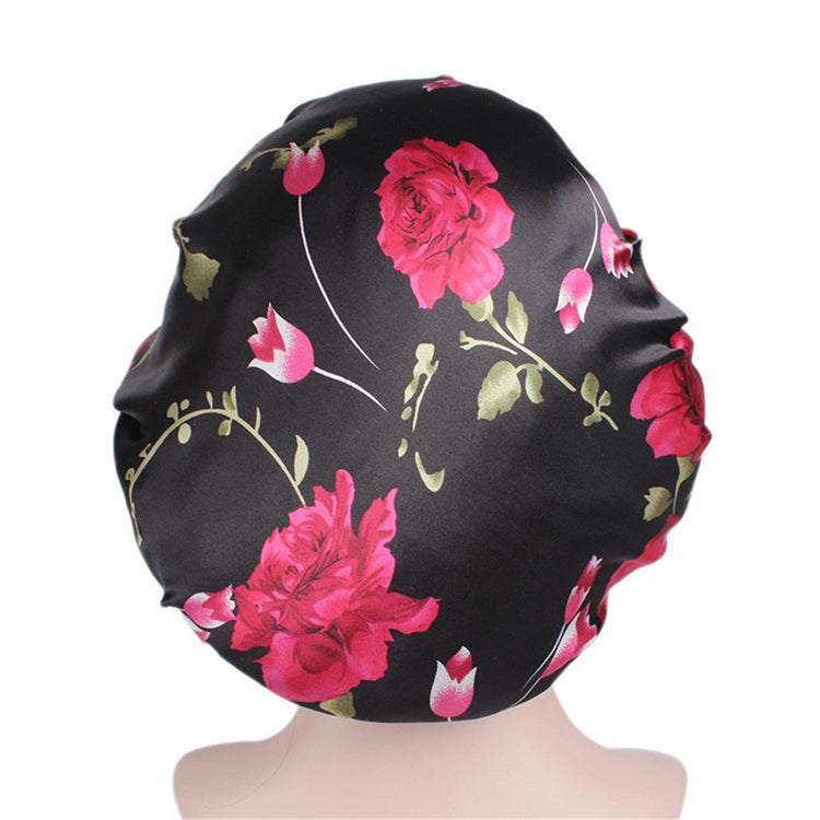 2 PCS Touca de Dormir de Cetim para Mulheres Boné de Cabelo Touca de Seda com Banda Elástica Larga