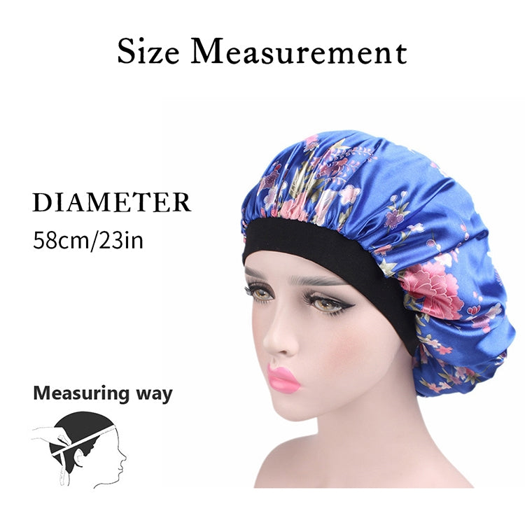 2 PCS Touca de Dormir de Cetim para Mulheres Boné de Cabelo Touca de Seda com Banda Elástica Larga