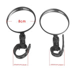 2 Peças Espelho Retrovisor Traseiro para Scooter Xiaomi, Espelho para Bicicleta Redondo, Oval