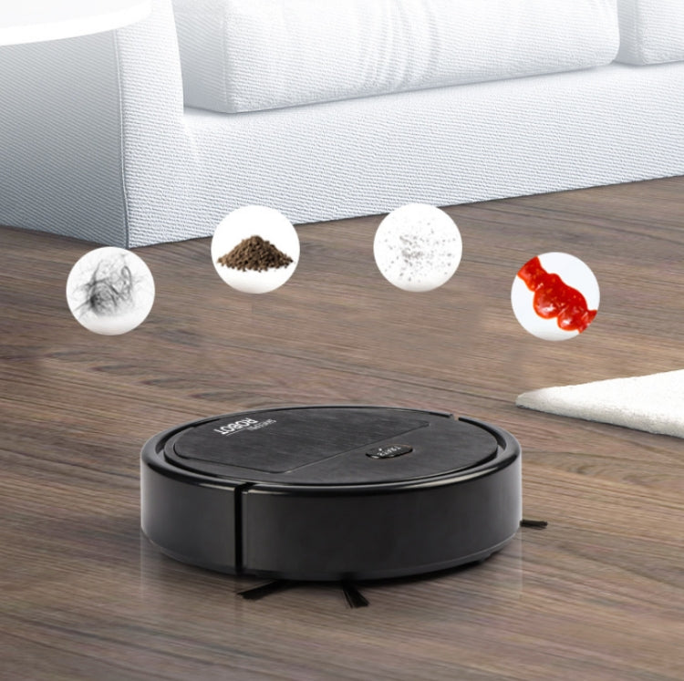 Robô de Limpeza Automático Inteligente para Casa com Carregamento, Especificação:, 3 em 1 (Preto), 3 em 1 (Branco), Preto, Branco