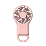 Ventoinha Portátil Pequena de Bolso, Recarregável, USB para Exterior com Luz de 7 Cores, Rosa, Verde Militar, Laranja