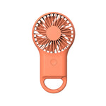 Ventoinha Portátil Pequena de Bolso, Recarregável, USB para Exterior com Luz de 7 Cores, Rosa, Verde Militar, Laranja