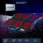 Base de arrefecimento para portátil COOLCOLD RGB com seis ventoinhas ajustáveis, versão colorida 5V, versão sinfonia 12 com toque 5V