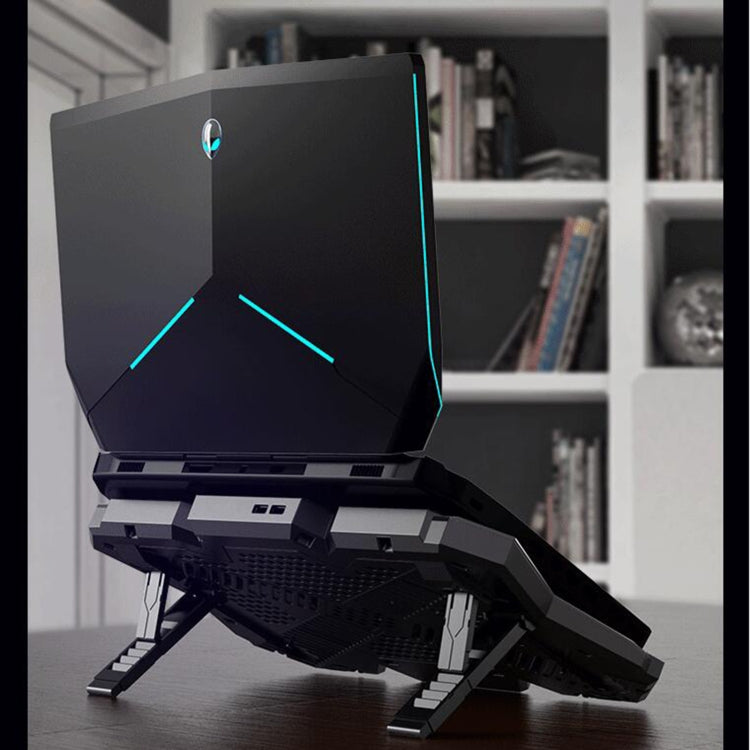 Base de arrefecimento para portátil COOLCOLD RGB com seis ventoinhas ajustáveis, versão colorida 5V, versão sinfonia 12 com toque 5V