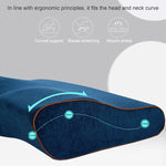 Almofada de Espuma de Memória em Forma de Borboleta Almofada para Pescoço de Recuperação Lenta Almofada Cervical de Cuidados de Saúde, 50x30x10x6cm, 62x34x12x6cm